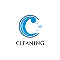 Letter C Logo for Cleaning Business