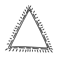 Hand drawn square frame in doodle style.