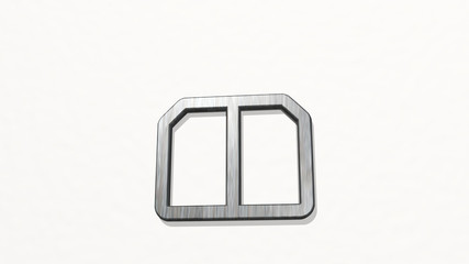 COMMON FILE BOOK 3D icon on the wall, 3D illustration for background and animal