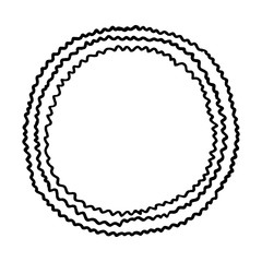 Hand drawn square frame in doodle style.