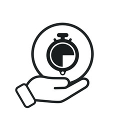 hand holding stopwatch sing