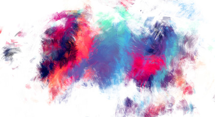 Brushed Painted Abstract Background. Brush stroked painting. Artistic vibrant and colorful wallpaper.