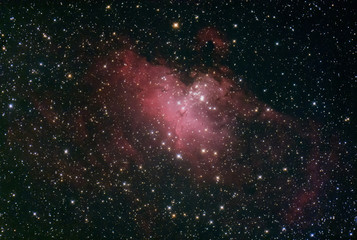 M16 The Eagle nebula with the pillars of creation at its centre.