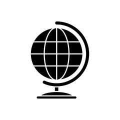 geography tool icon, silhouette style