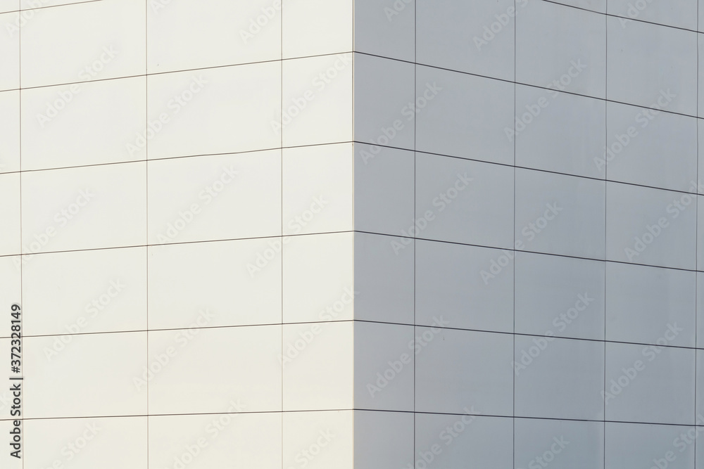 Poster urban abstract architecture. close up of a modern building white facade.