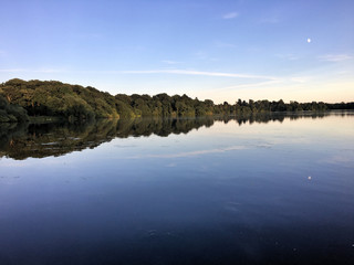 A view of Ellesmere Lake with reflection