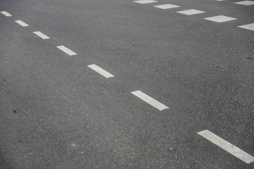 road markings on asphalt close up