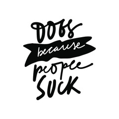 Dog mom. Hand lettering illustration for your design