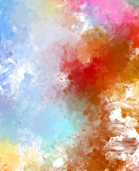Naklejka premium Brushed Painted Abstract Background. Brush stroked painting. Strokes of paint. 2D Illustration.