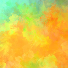 Painted composition with vibrant brush strokes. Textured colorful painting. Paint brushed wallpaper.