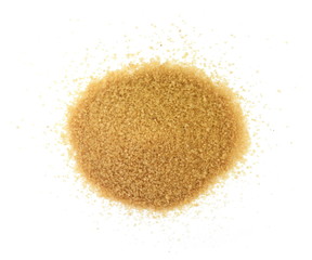 Brown sugar isolated on white background.
