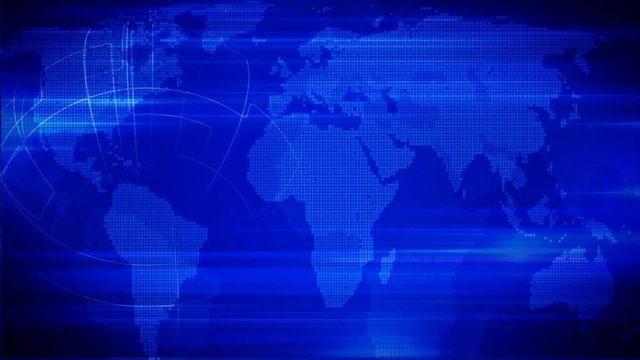 Map of the world in blue