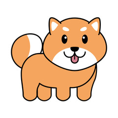 Obraz premium Isolated dog cartoon. Happy pet - Vector illustration