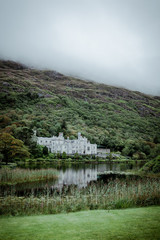 Fototapeta premium Kylemore Abbey and Castle, Druchruach Mountain, West of Ireland, Connemara