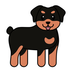 Isolated dog cartoon. Happy pet - Vector illustration