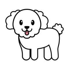 Isolated dog cartoon. Happy pet - Vector illustration