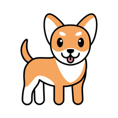 Isolated dog cartoon. Happy pet - Vector illustration