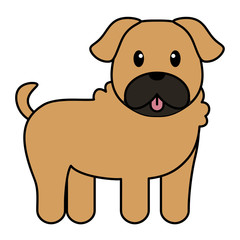 Isolated dog cartoon. Happy pet - Vector illustration
