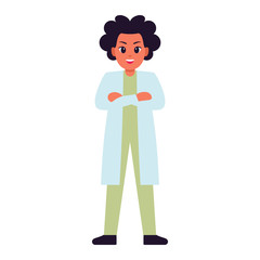 Isolated woman doctor cartoon. Medical profesional - Vector
