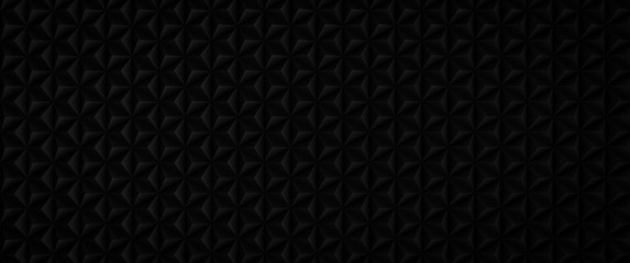 Abstract Black Polygonal Background - 3D Illustration