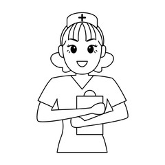 Isolated nurse cartoon. Medical professional - Vector illustration