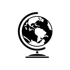 world geography tool icon, silhouette style