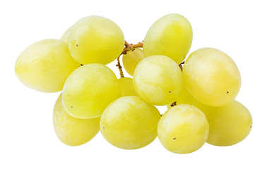 Fresh grapes isolated on white background with clipping pass