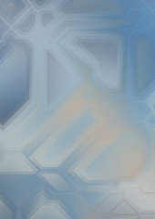 Layers of colorful and vibrant geometrical shapes. Digital illustration of a tech layout. Futuristic design template.