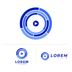 blue eye icon logo O