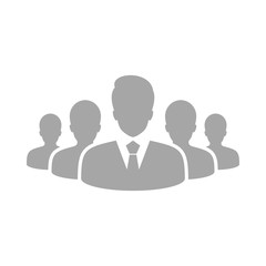 Group of businesspeople icon on white background