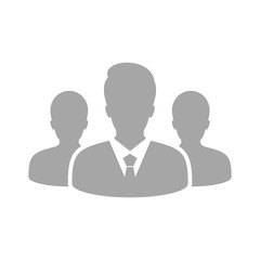 Group of businesspeople icon on white background