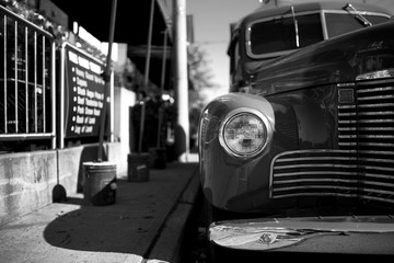 old truck on the road