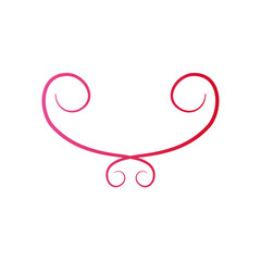 vintage divider icon, flat style