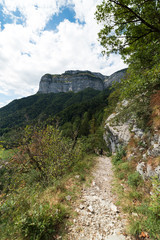 Vue sur le Parmelan depuis la Balme de Thuy