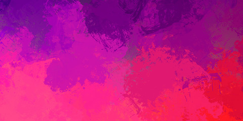 Wall art. Unique and creative illustration. Brush stroked painting. Abstract background of colorful brush strokes. Brushed vibrant wallpaper. Painted artistic creation.