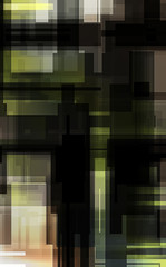 Fototapeta premium Futuristic abstract geometric wallpaper. Geometrical colorful shapes. Rectangular shapes background. Digital illustration of a tech layout.