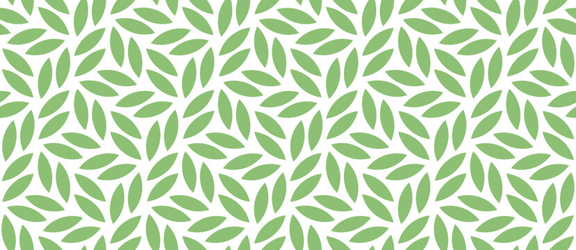 Vector geometric seamless pattern. Modern stylish floral background with leaves.