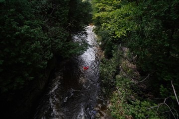 waterfall in the mountains
