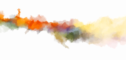 Watercolor painted background. Abstract Illustration wallpaper. Brush stroked painting. 2D Illustration.