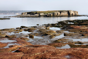 A view of Hilbre Island on the Wirral in the UK