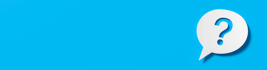 Question mark in front of a red color wall background. Business support concept - 3D Rendering.