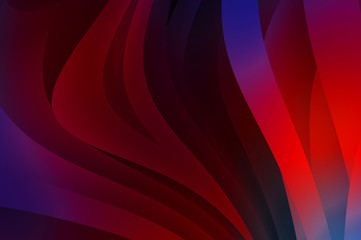 Abstract background with colorful gradient. Vibrant graphic wallpaper with stripes design. Fluid 2D illustration of modern movement.
