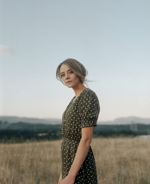 Portrait of Woman in field