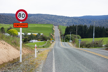 80 km/h speed limit roadsign 