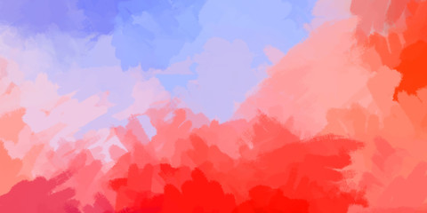 Brushed Painted Abstract Background. Wild chaotic brushstrokes. Strokes of paint. 2D Illustration. Brush stroked painting.