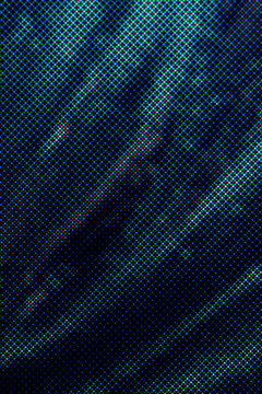 Neon colored space shapes of RGB pixels on modern LCD display