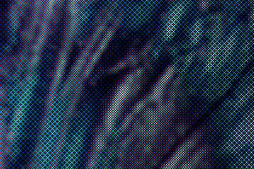 Neon colored space shapes of RGB pixels on modern LCD display