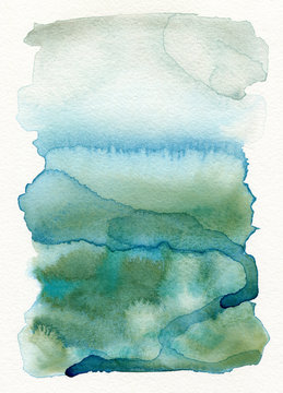 Watercolor abstract landscape
