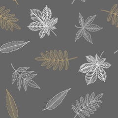 Seamless pattern with autumn leaves. Perfect for wallpapers, web page backgrounds, surface textures, textile.