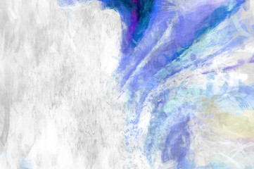 Rough brushstrokes on abstract background. Brush painting. Color strokes of paint. Unique wall art. Modern art on canvas. Colorful contemporary artwork.